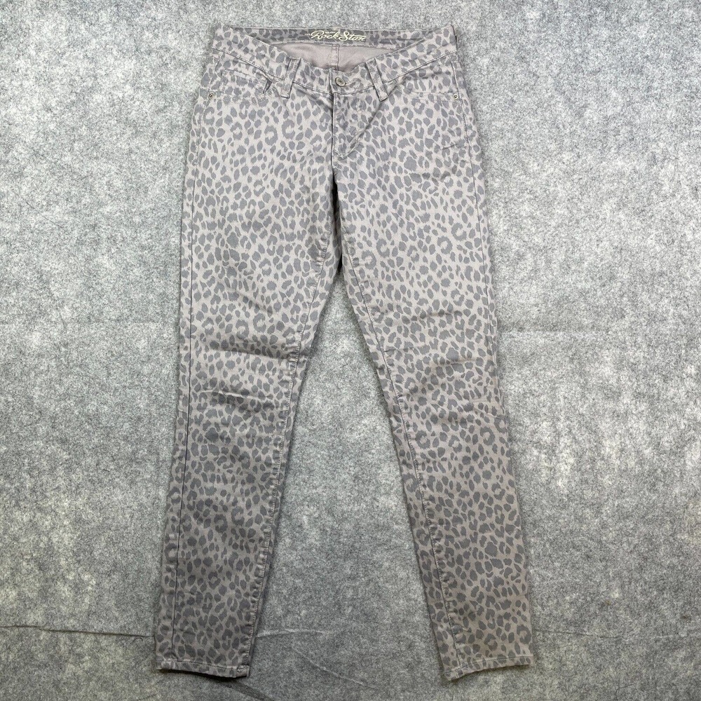 Old Navy Rockstar Women's Size 8 w29 Leopard Print Skinny Jeans